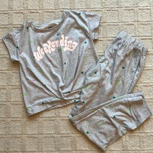 Kids Heart PJ set: weekending twist top and jogger pants size XL